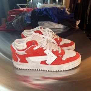 Kids Red and White Sneakers